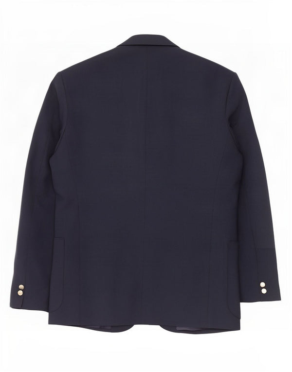 Dunn &Co Chaqueta tipo blazer de 2 botones para hombre UK 40 Grande Poliéster azul marino