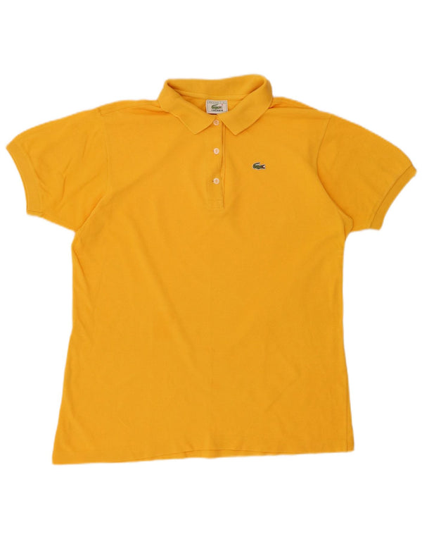 Polo LACOSTE para mujer talla 44 algodón amarillo grande