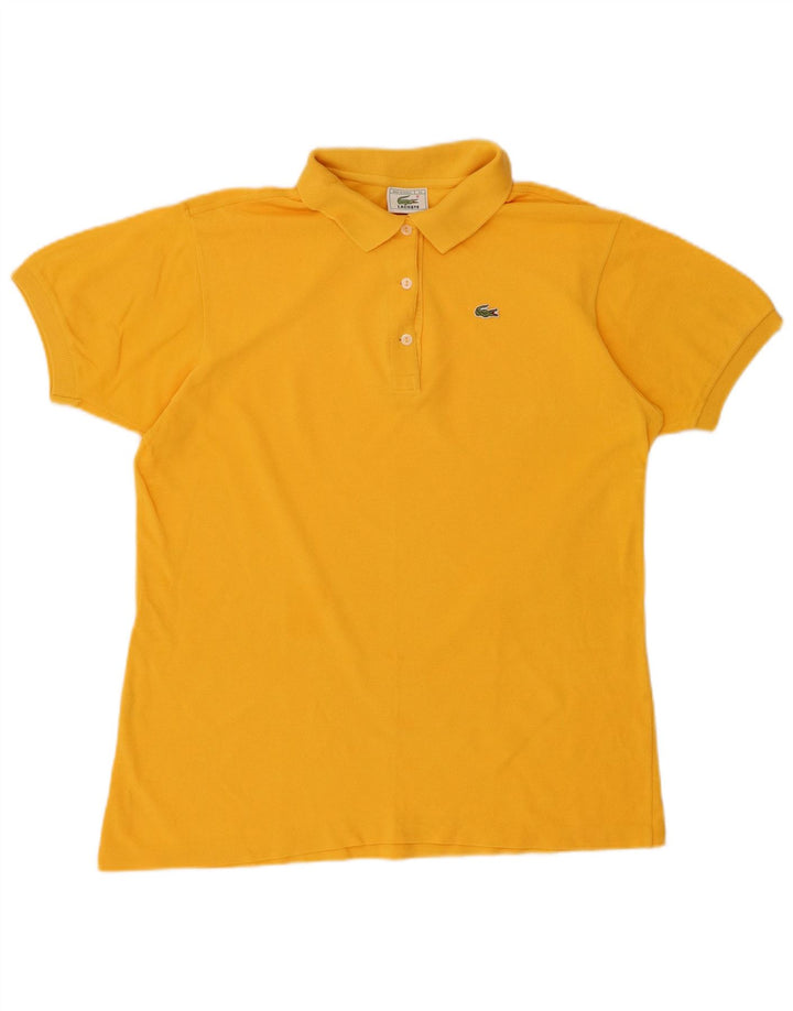 Polo LACOSTE para mujer talla 44 algodón amarillo grande