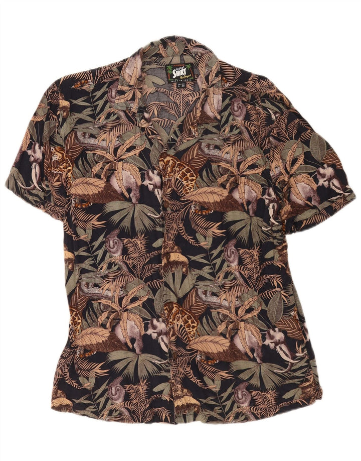 Camisa de manga corta para hombre Pull & Bear de viscosa floral multicolor grande