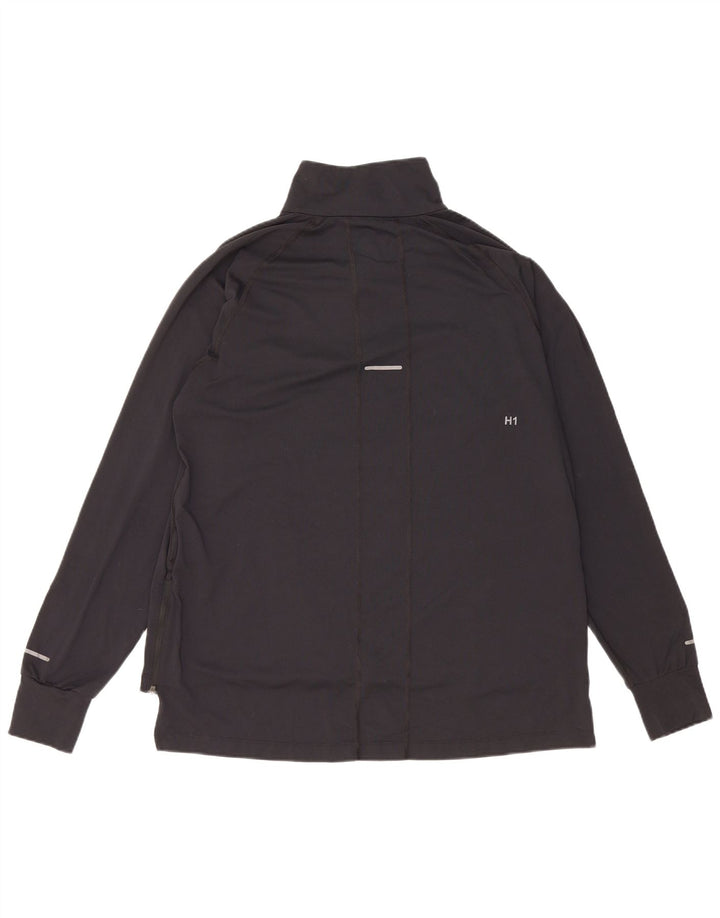 Asics Hombre Zip Neck Jersey Chándal Top XL Poliéster Negro