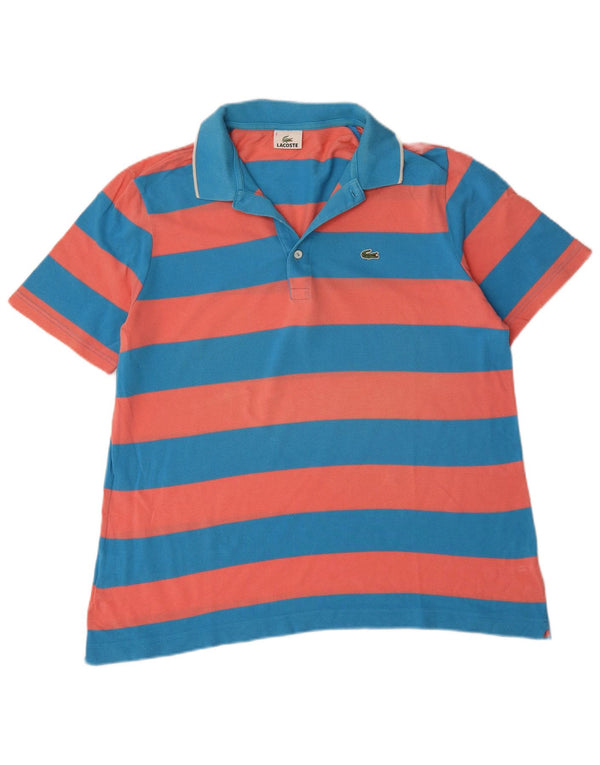 Polo Lacoste Hombre Talla 6 XL Algodón Rayas Azul