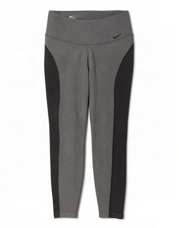 Nike Leggings Dri Fit para mujer UK 40 XL Gris Colorblock Algodón