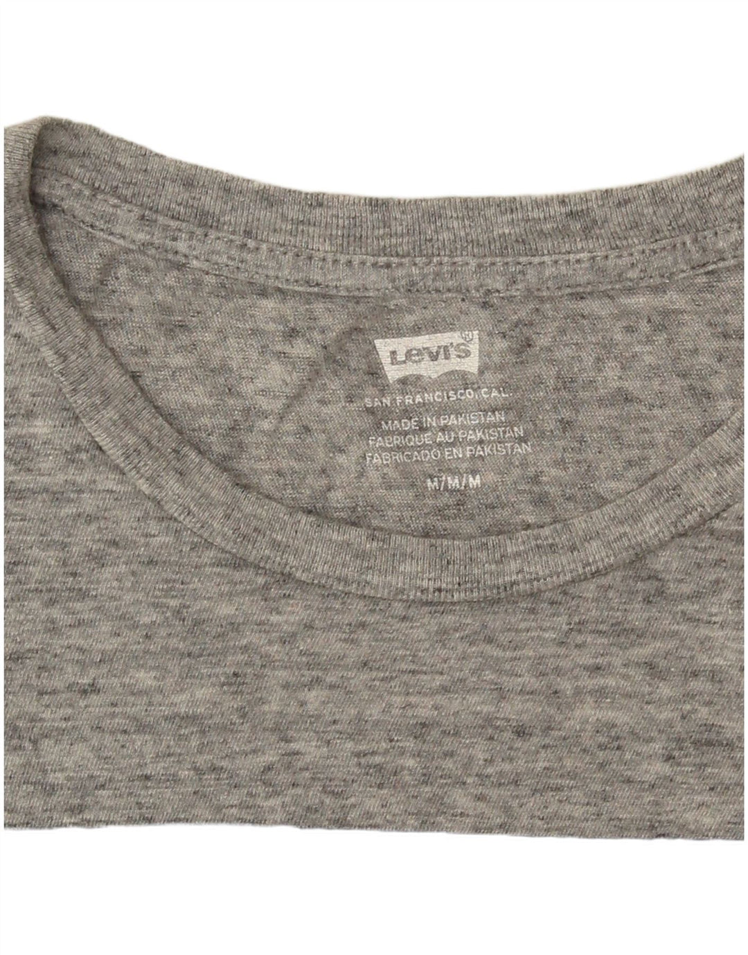 Levi's Camiseta gráfica para mujer UK 44 Logotipo moteado gris medio