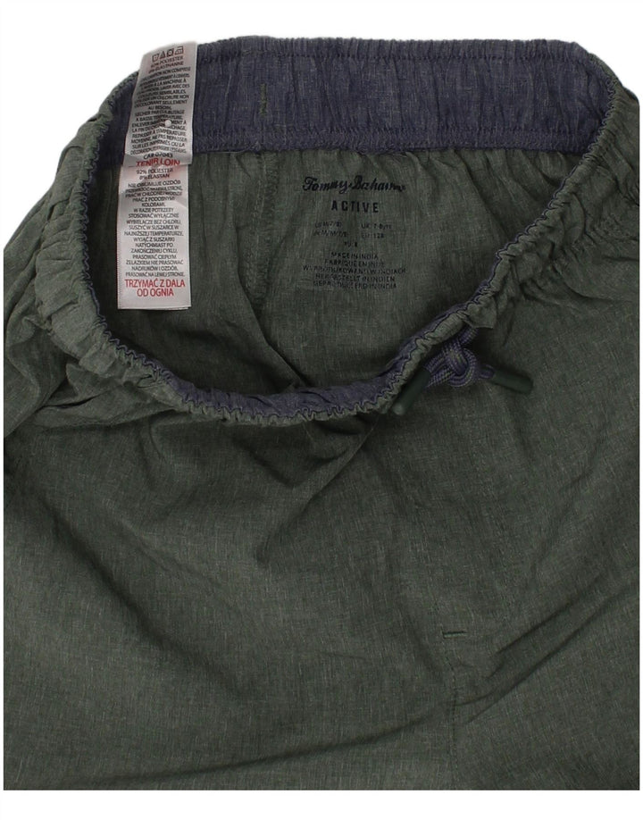 TOMMY BAHAMA Boys Active Sport Shorts 7-8 Years  Green Polyester