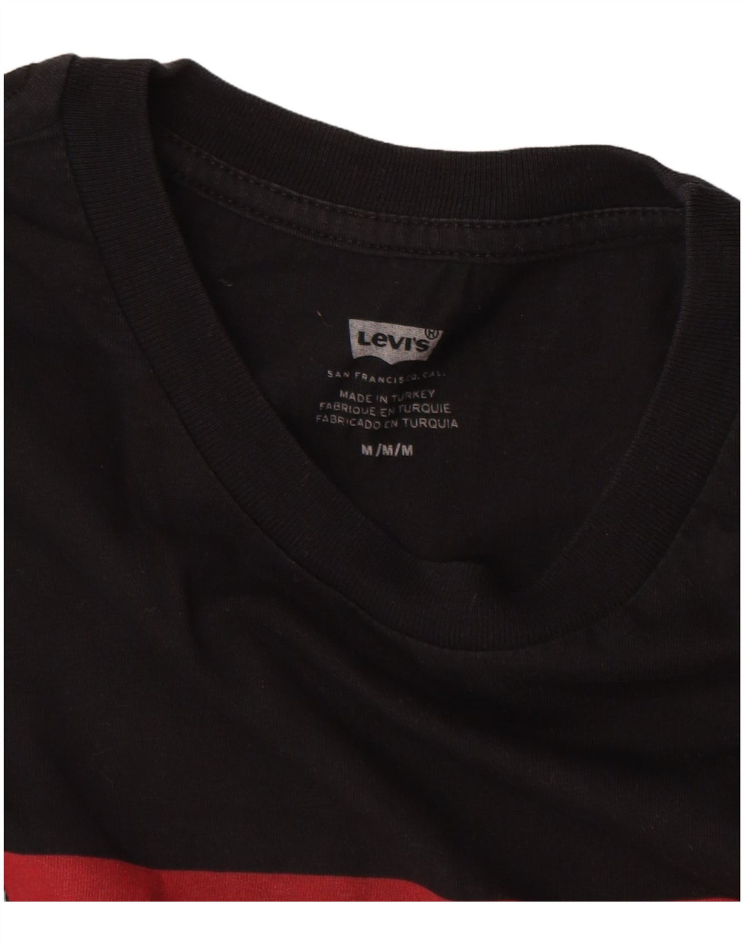 LEVI'S - Camiseta gráfica para hombre, talla mediana, color negro
