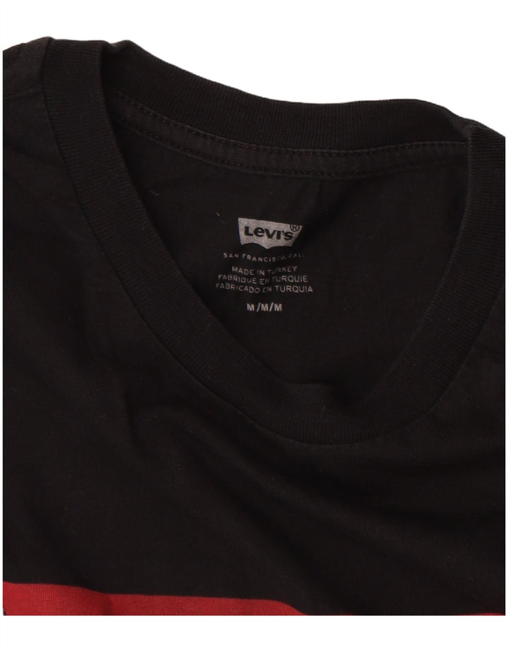 LEVI'S - Camiseta gráfica para hombre, talla mediana, color negro