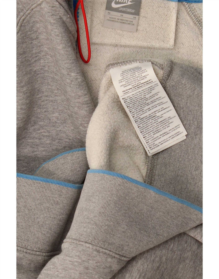 Nike - Sudadera con capucha y cremallera para hombre, algodón gris medio