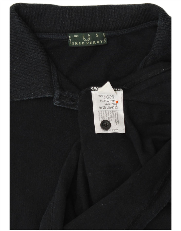 FRED PERRY Polo para mujer UK 8 Small Algodón negro