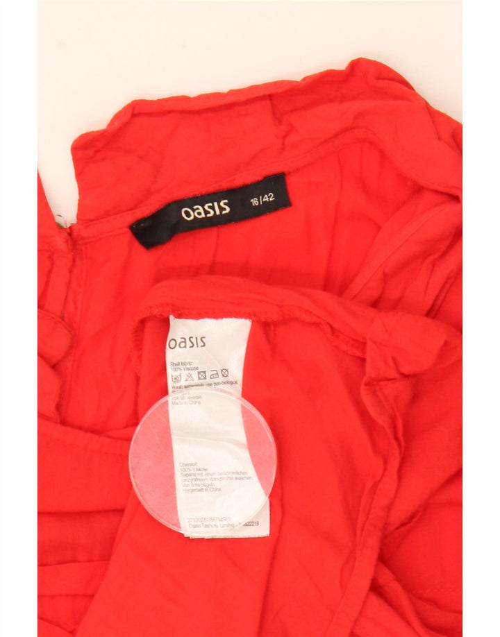 Blusa Oasis para mujer Top UK 46 Large Viscosa roja
