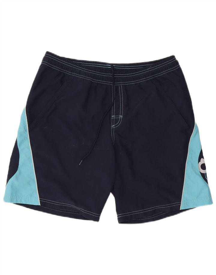 Adidas Hombre Shorts De Baño Gráficos Poliéster Color Block Azul Marino Medio