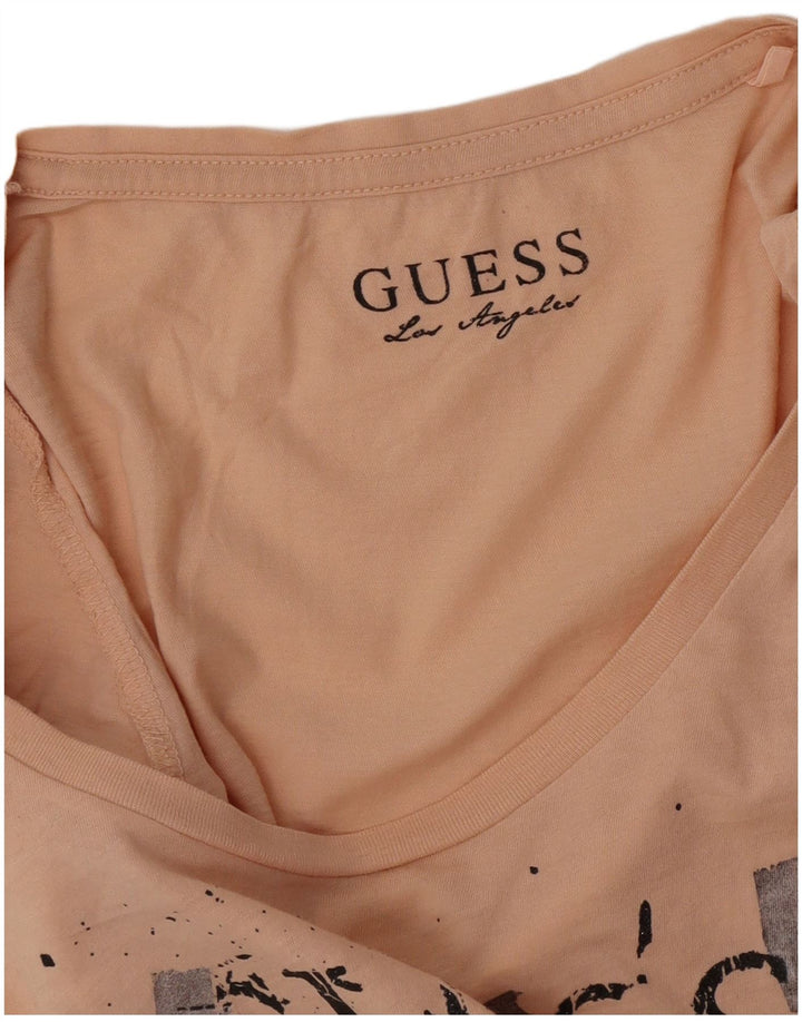Guess Camiseta gráfica para mujer Top UK 12 Medium Pink