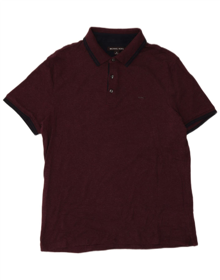 MICHAEL KORS Polo para hombre de algodón burdeos medio
