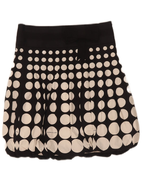 Karen Millen Minifalda de burbujas para mujer UK 8 Small W26 Algodón geométrico negro