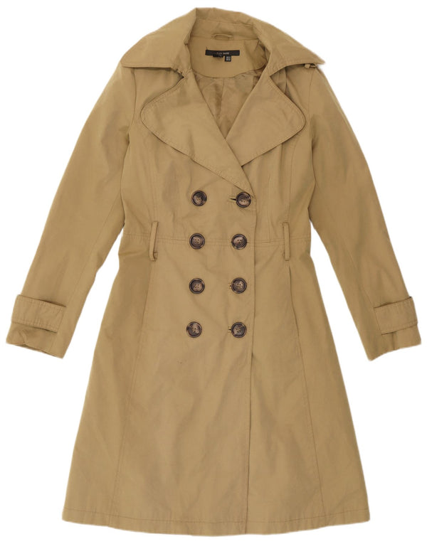 Zara Mujer Gabardina UK 44 Algodón Beige Medio