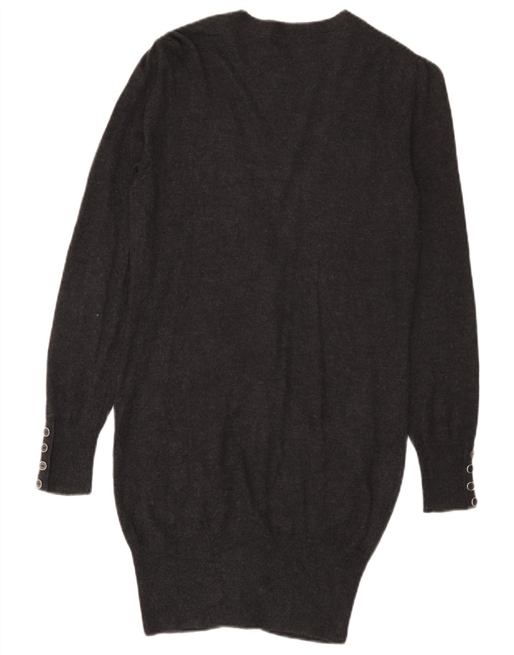 Marks & Spencer Suéter tipo cárdigan largo para mujer UK 8 Small Viscosa gris