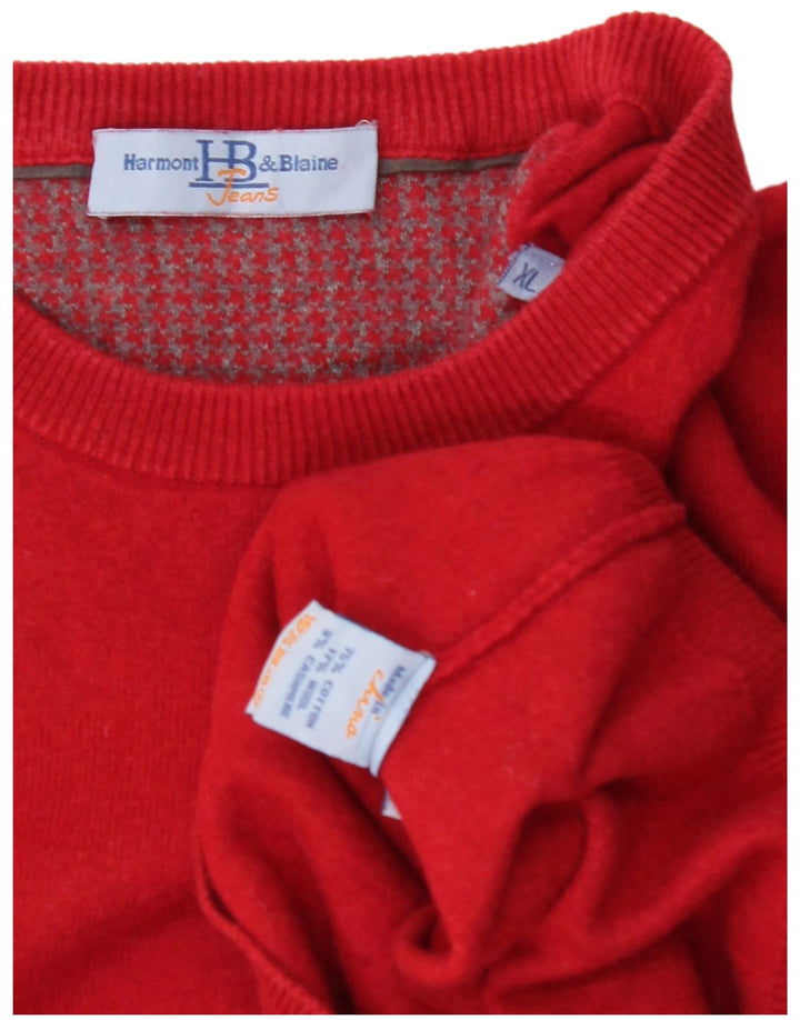 HARMONT & BLAINE Jersey con cuello barco para mujer UK 40 XL Algodón rojo