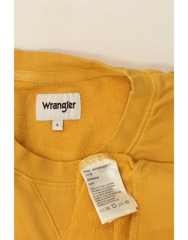 Wrangler Sudadera tipo jersey para hombre, talla grande, algodón amarillo