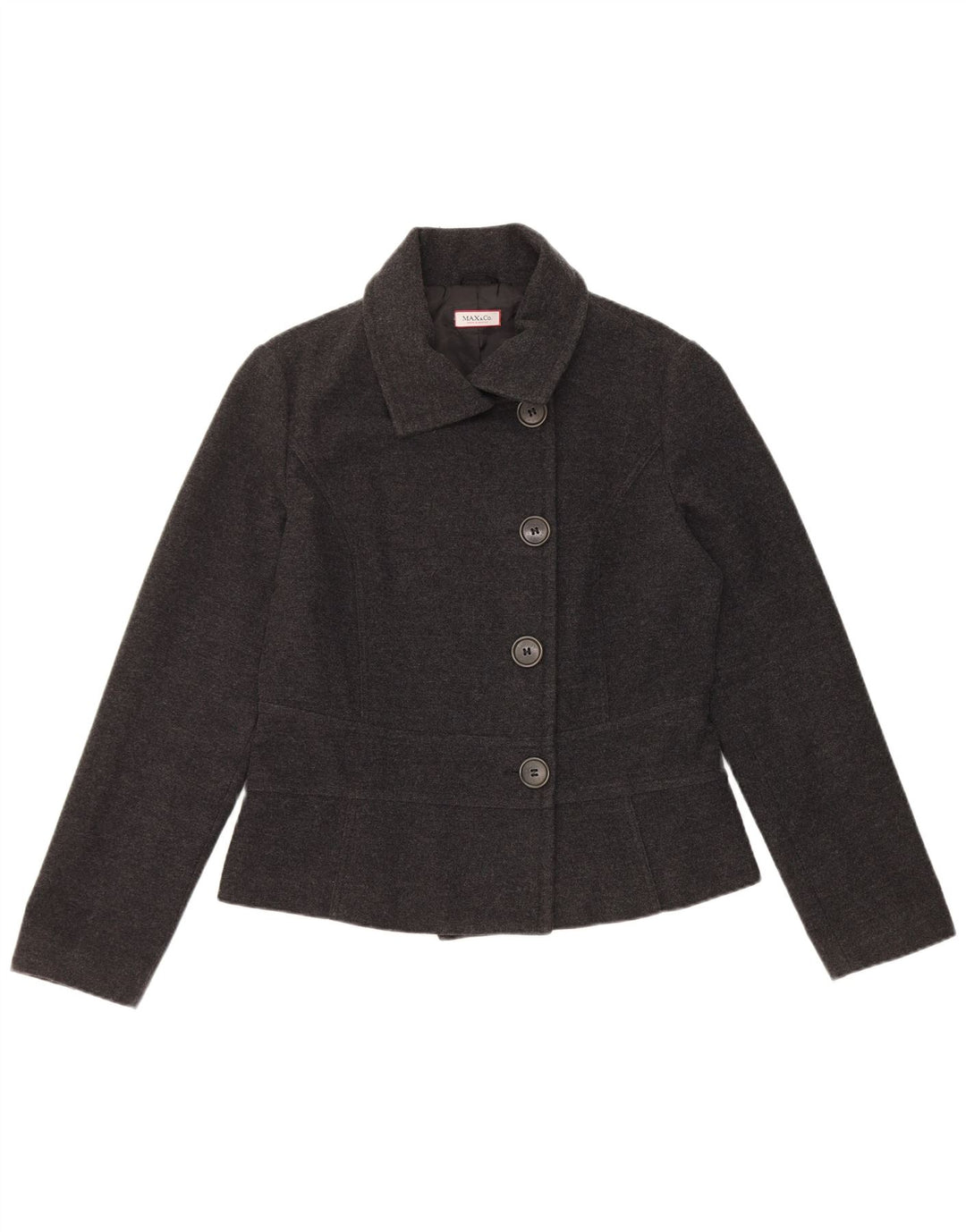 Max & Co. Chaqueta tipo blazer de 4 botones para mujer UK 44 Gris medio moteado