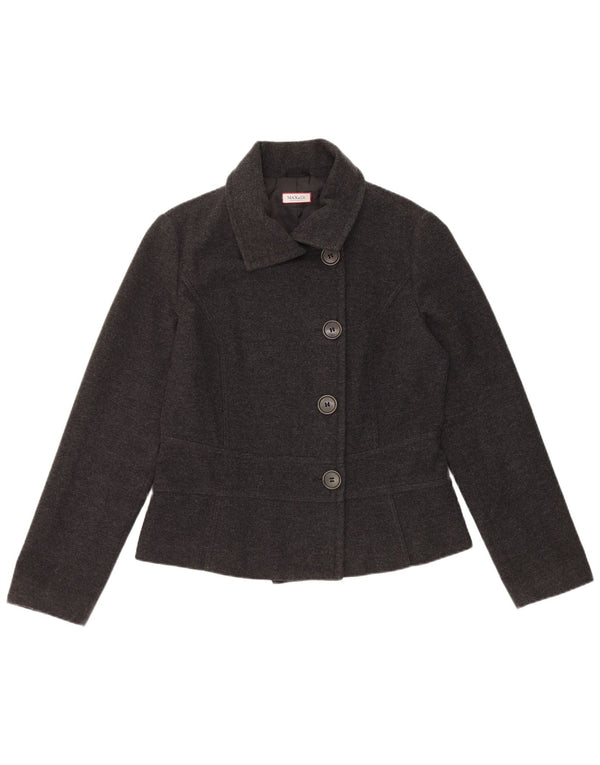 Max & Co. Chaqueta tipo blazer de 4 botones para mujer UK 44 Gris medio moteado