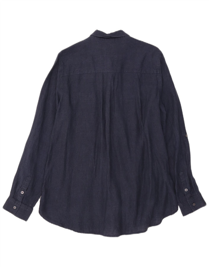 Lands End - Camisa para mujer, talla 40, talla grande, color azul marino