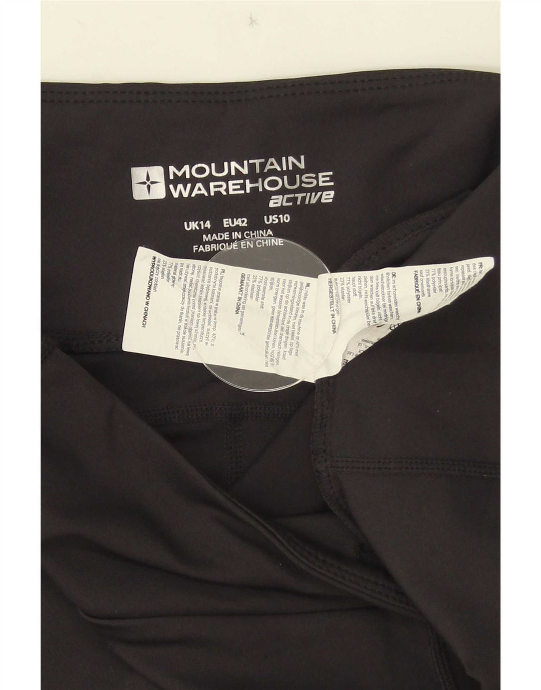 Leggings capri para mujer de Mountain Warehouse UK 44 Mediano Bloque de color negro