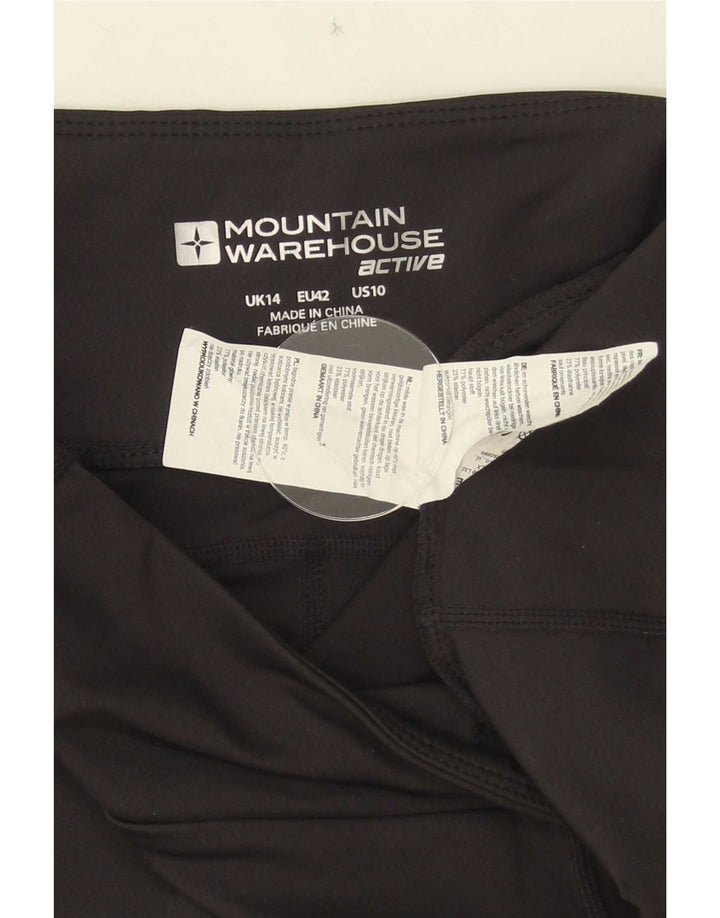 Leggings capri para mujer de Mountain Warehouse UK 44 Mediano Bloque de color negro