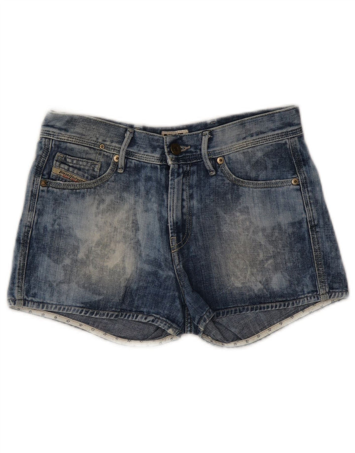 DIESEL Pantalones cortos vaqueros con lavado ácido para mujer W25 XS Algodón azul