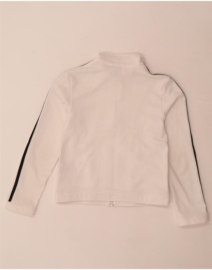 Adidas - Chaqueta de chándal con gráfico para niña, 11-12 años, poliéster blanco