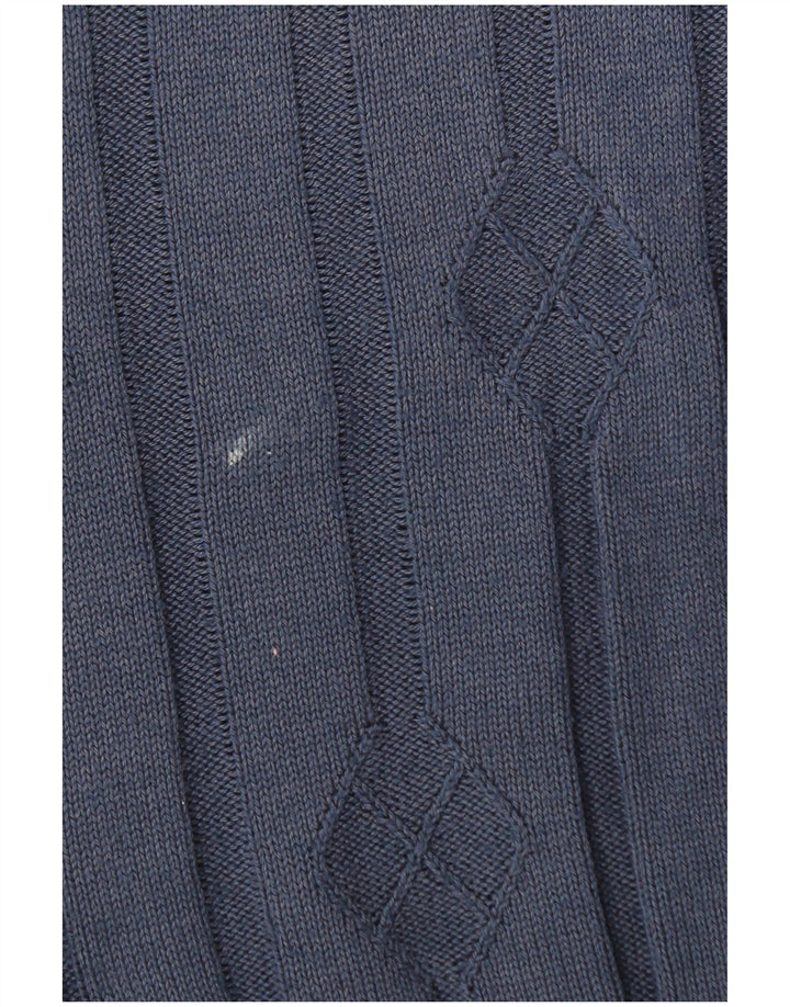 Vintage hombres chaleco camiseta sin mangas IT 50 medio azul marino