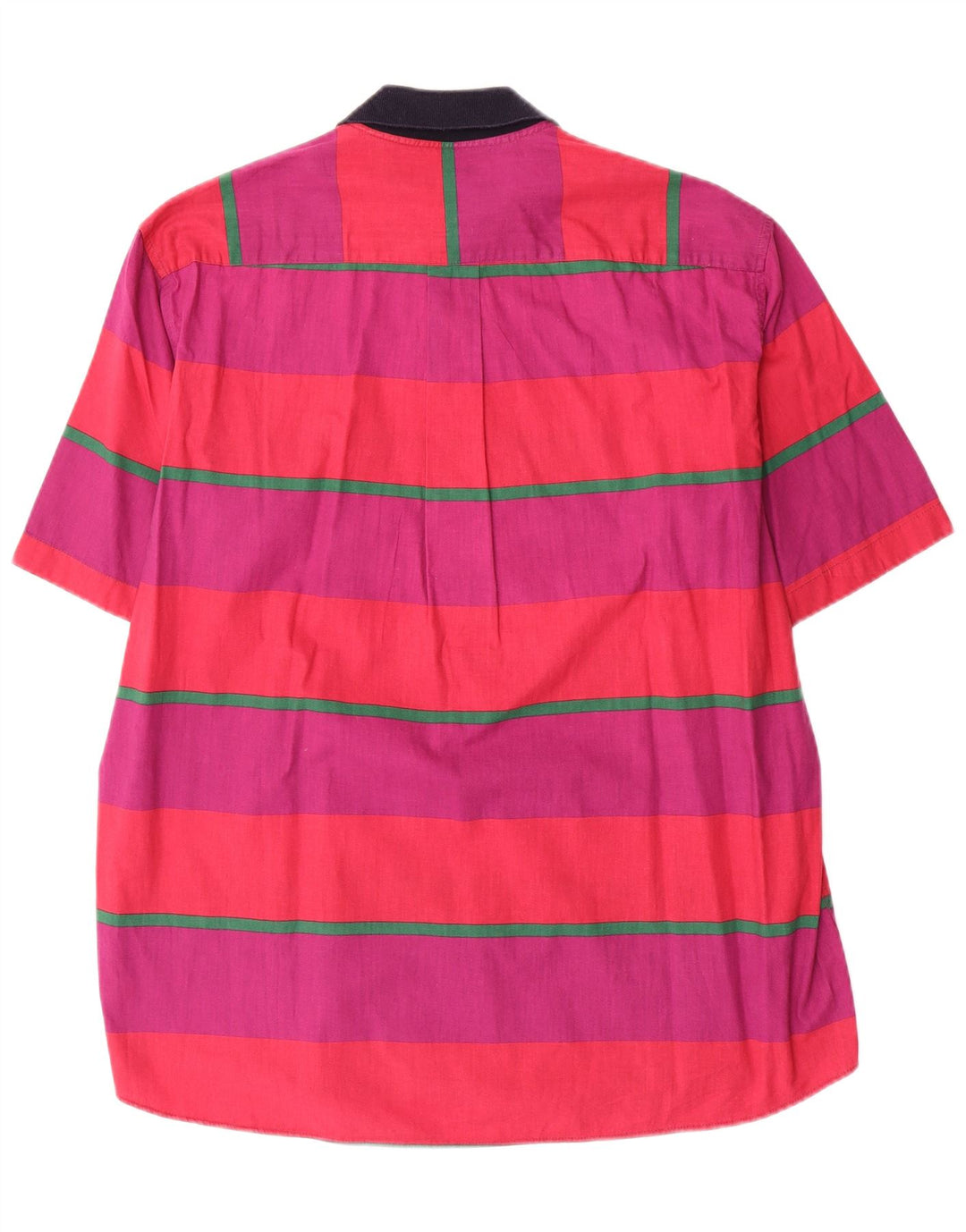 ICEBERG Camisa tipo jersey de manga corta para hombre de algodón a rayas moradas grandes