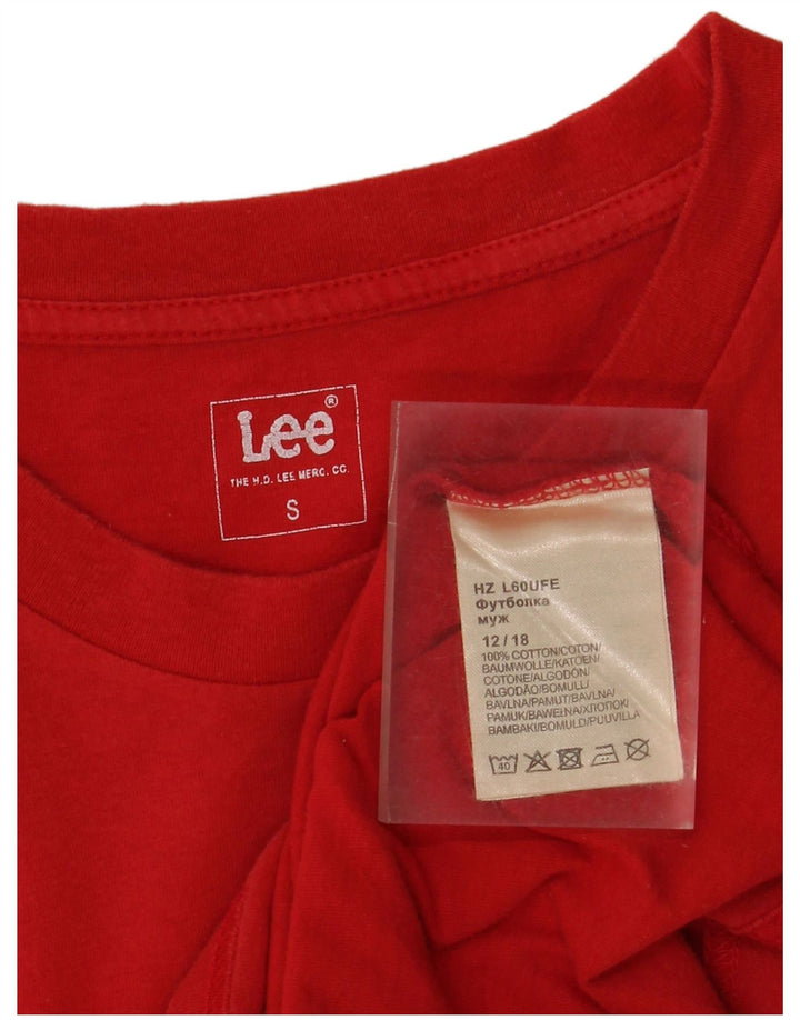 Lee - Camiseta gráfica para hombre, talla pequeña, algodón rojo