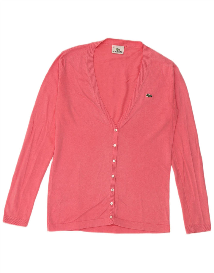 Lacoste Cárdigan para Mujer EU 36 Small Pink Cotton