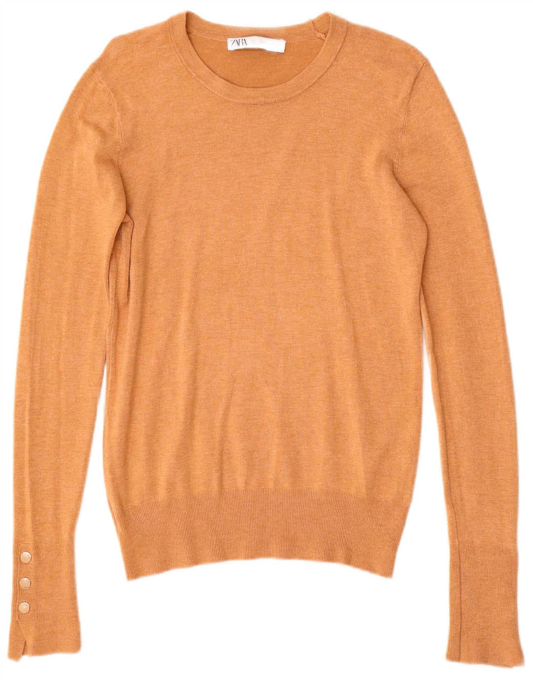 Zara - Jersey con cuello barco para mujer, talla 40, color beige medio