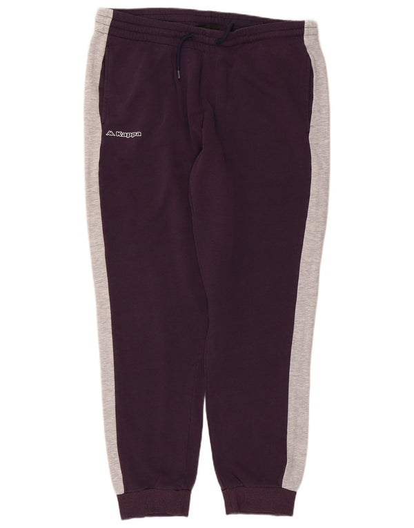 Kappa Pantalones de Chándal para Mujer Joggers UK 20 2XL Algodón Colorblock Morado