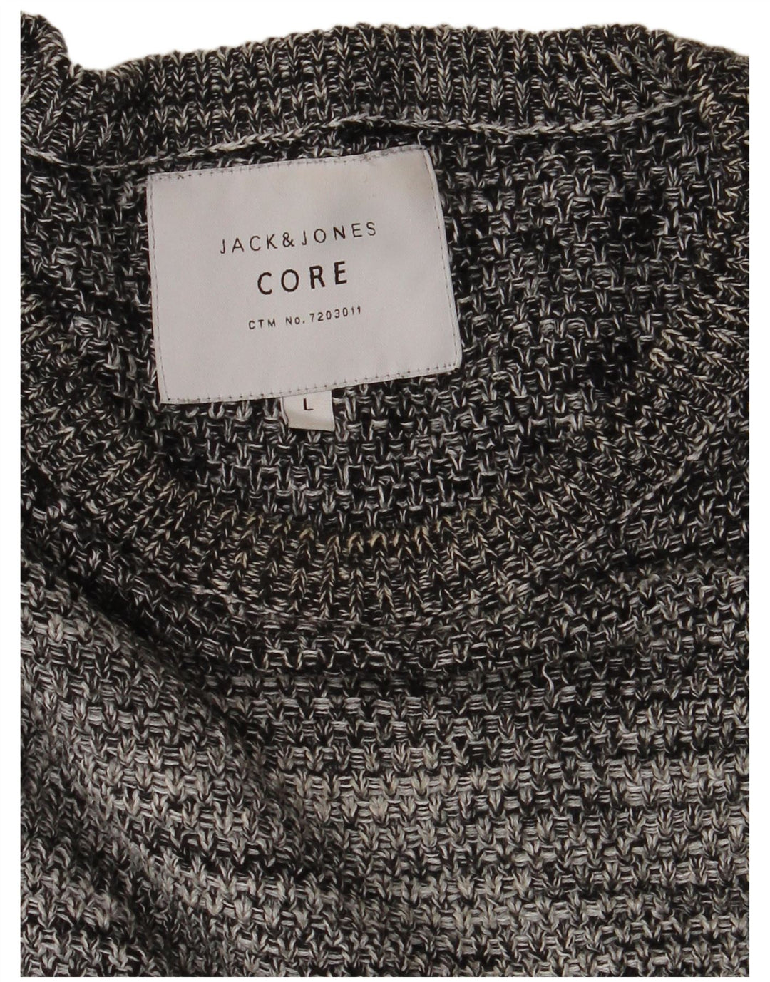 Jack & Jones Jersey con cuello redondo para hombre, talla grande, gris