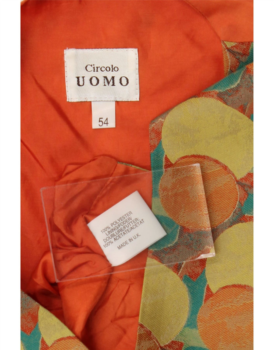 Chaleco de hombre VINTAGE IT 54 XL Poliéster geométrico multicolor