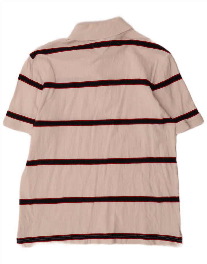 Polo Tommy Hilfiger Hombre De Algodón A Rayas Blanco Mediano
