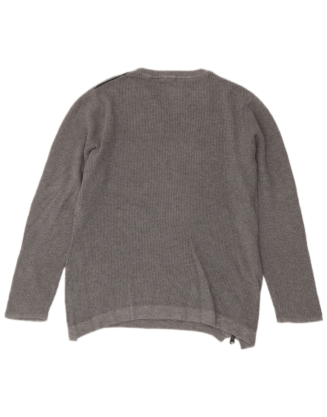 Zara Jersey de cuello redondo para niño, 9-10 años, algodón gris