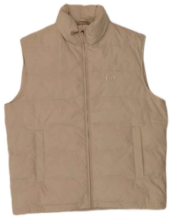 Sergio Tacchini Chaleco acolchado para hombre ES 42 XL Poliéster beige