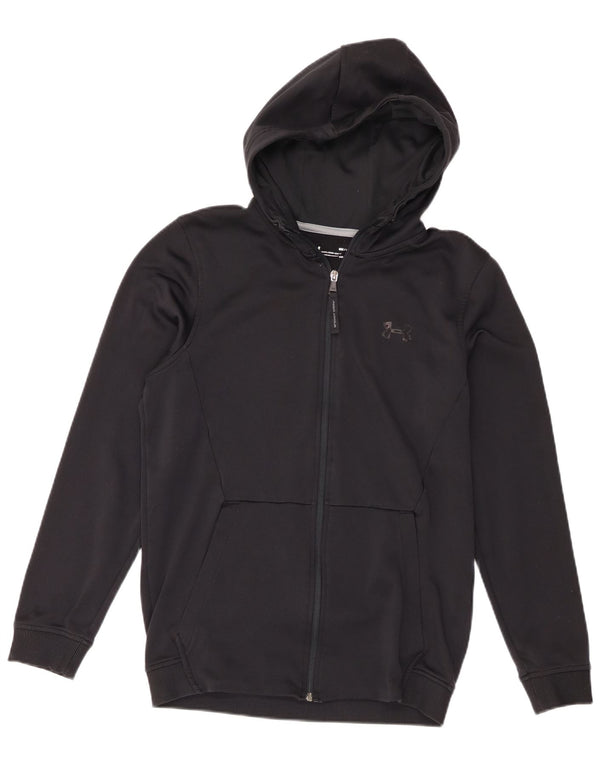 Under Armour Cold Gear Graphic Zip Sudadera con capucha para hombre, talla pequeña, color negro