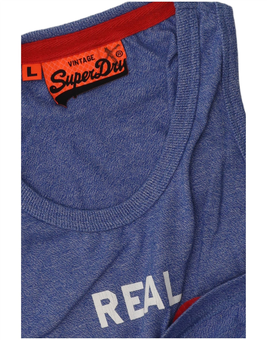Superdry Hombre Camiseta Sin Mangas Con Gráfico Grande Azul