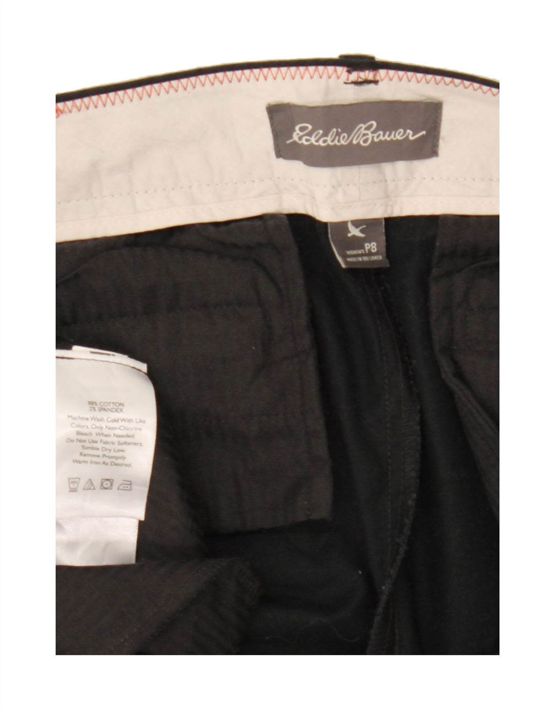 EDDIE BAUER Womens Straight Cropped Trousers US 8 Medium W30 L24 Black Vintage Eddie Bauer and Second-Hand Eddie Bauer from Messina Hembry 