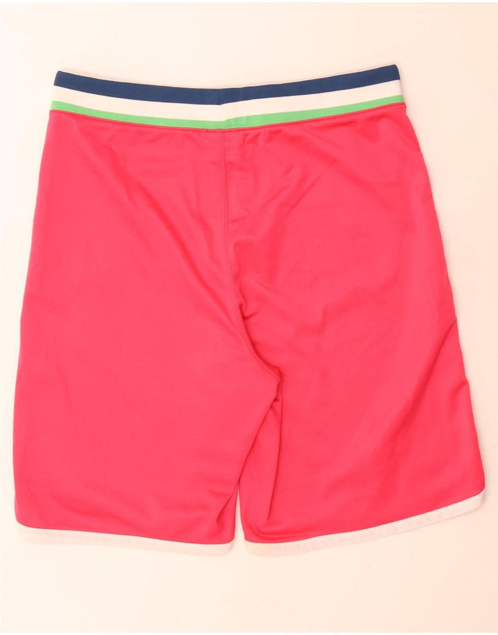 Converse - Pantalones cortos deportivos para mujer (talla 40), poliéster a rayas rosas grandes
