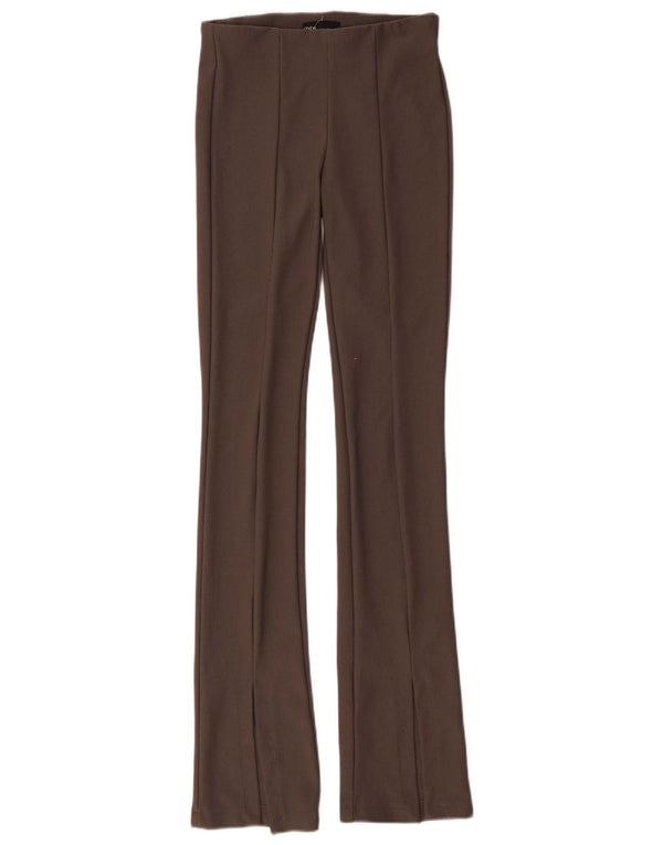 Zara Mujer Pantalones Casuales Acampanados XS W24 L34 Gris