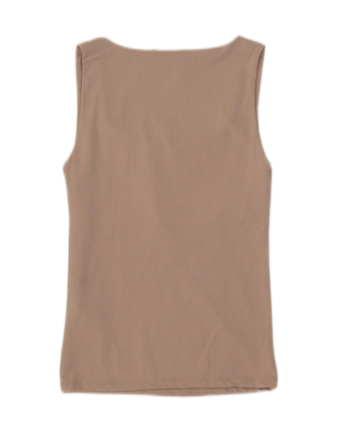 Zara Mujer Chaleco Top UK 42 Medio Beige Poliamida