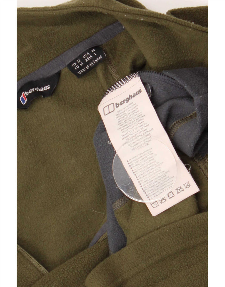 Berghaus Hombre Jersey De Forro Polar Con Cremallera En El Cuello Caqui Medio Poliéster Color Block