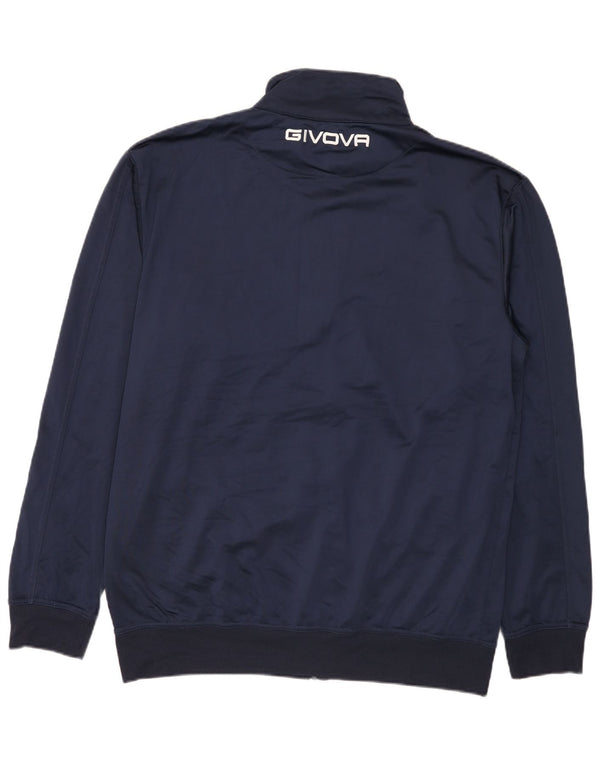 Givova Mens Graphic Chándal Top Chaqueta 4XL Azul Marino Colorblock