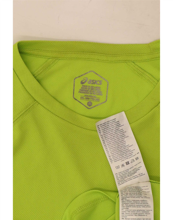 Camiseta Asics para hombre Top 2XL Verde Poliéster