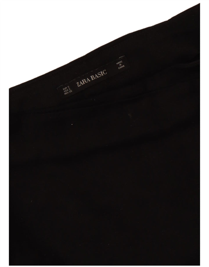 Zara Mujer Pantalones Cortos Casuales Pequeño W26 Negro